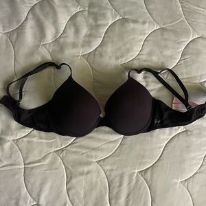 VS Pink Cotton Push Up Bra Black